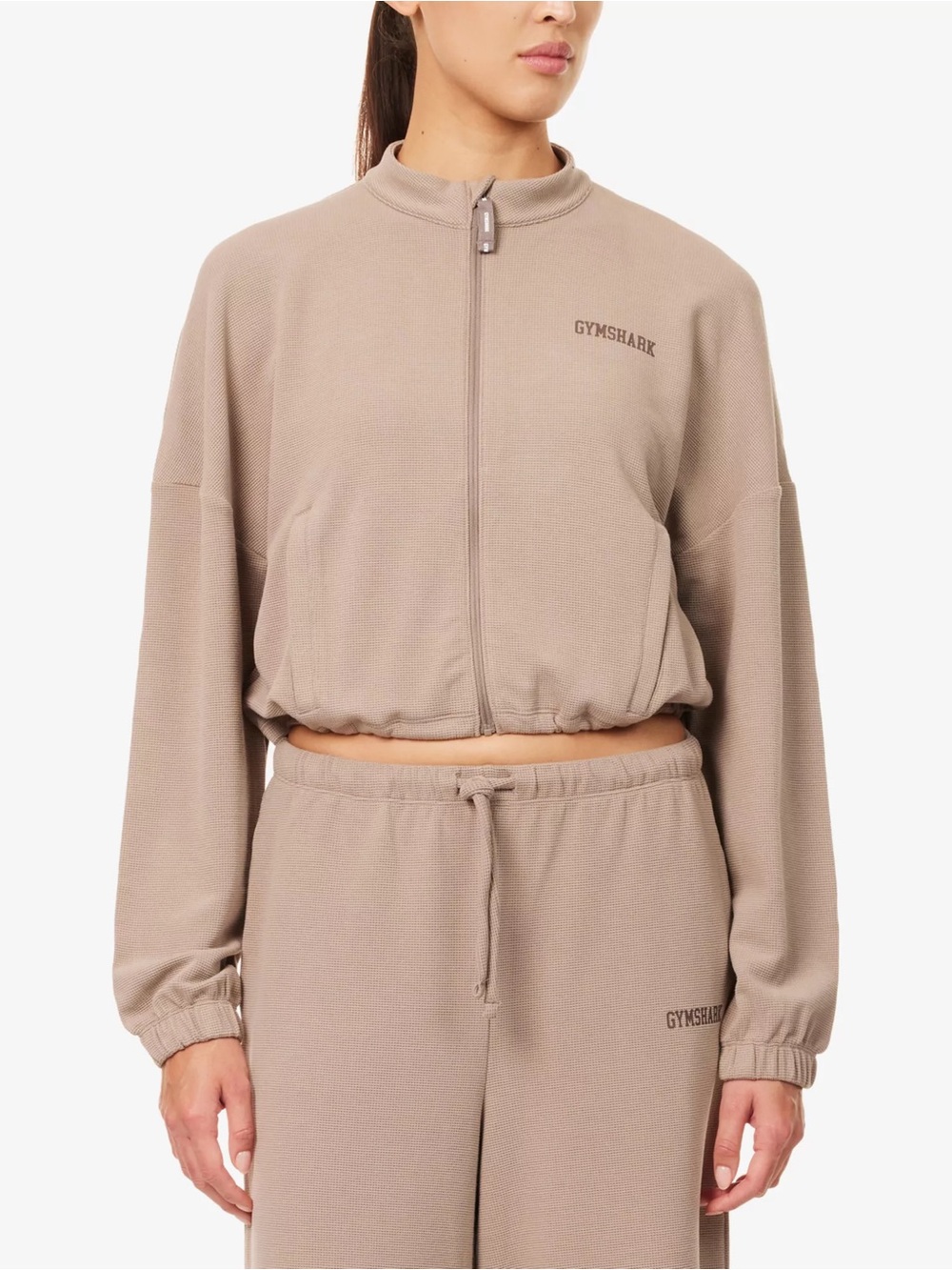 GYMSHARK - Waffle Midi Zip Up Jacket
Lifestyle Brown - Picture 5 of 11